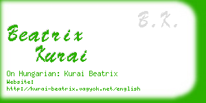 beatrix kurai business card